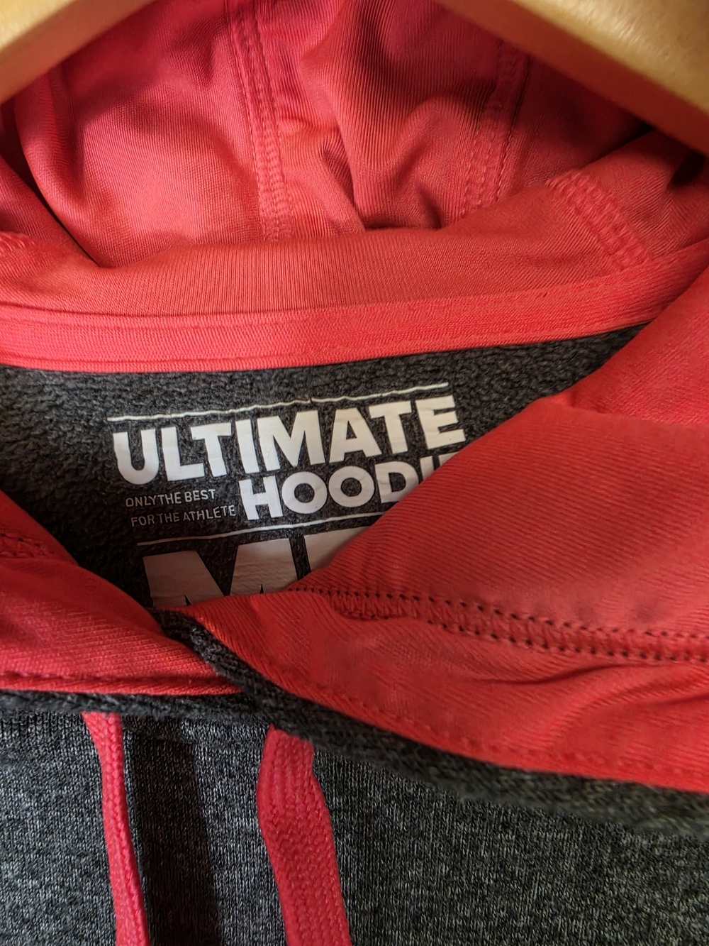 adidas Charcoal Gray Hoodie with Pink Lined Hood - Picture 6 of 10